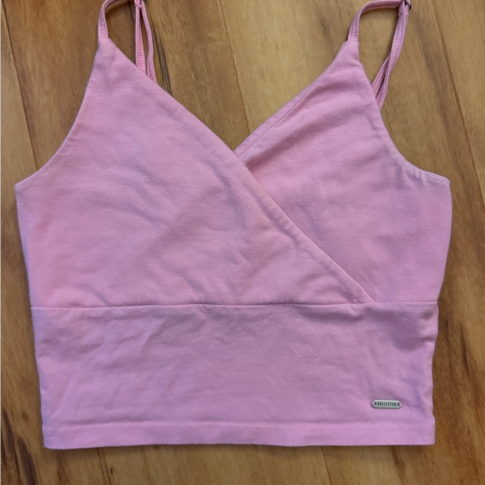 Hollister Pink Wrap Crop Top